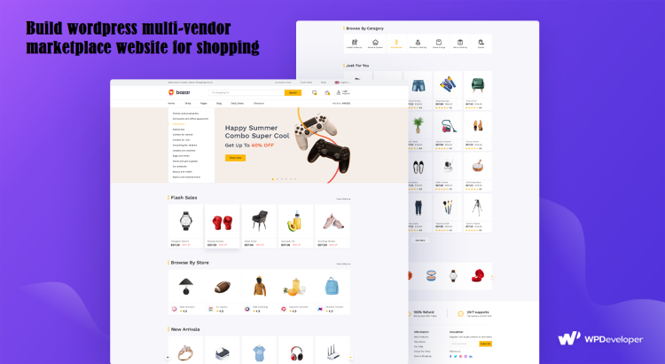 Build wordpress multi-vendor marketplace website for shopping