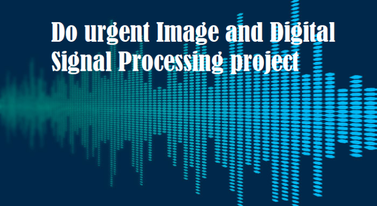 Do urgent Image and Digital Signal Processing project